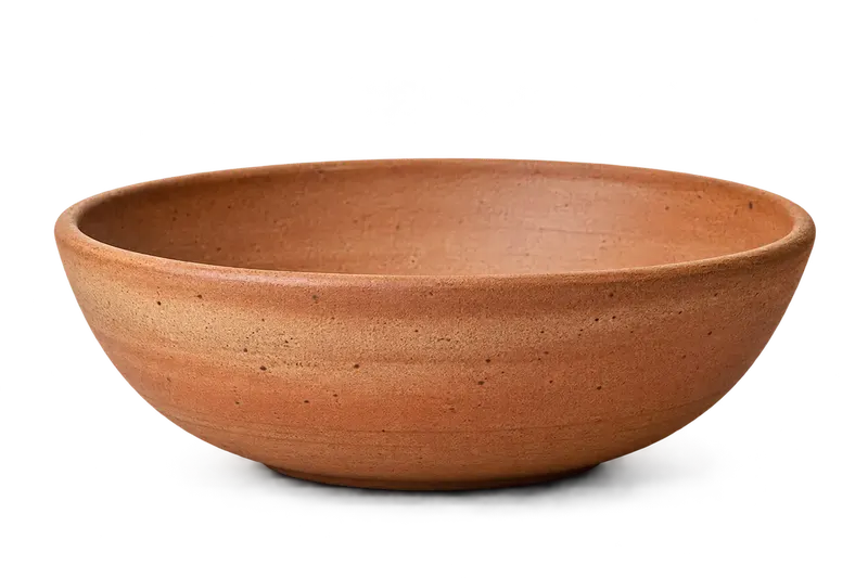 Tigela de cerâmica em tom terroso